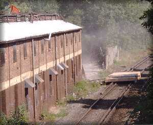 Tracks covered during demolition work