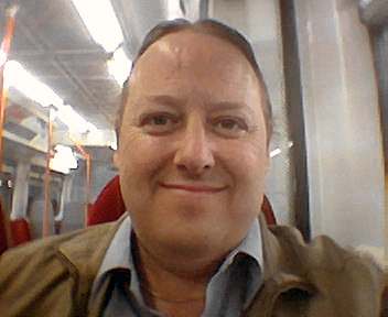 Me - on a train - June 2006