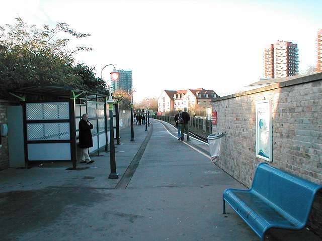 Passengers first view of North Woolwich platform