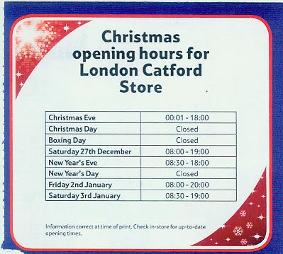 Tesco Opening Hours - NOT !!!!