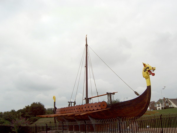 Viking boat at Pegwell Bay