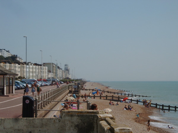 Looking towards Hastings from St Leonards