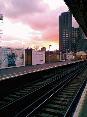 red sky over Waterloo East