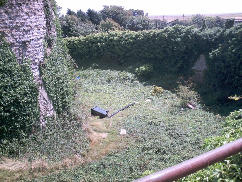 view inside the outer wall of the martello tower