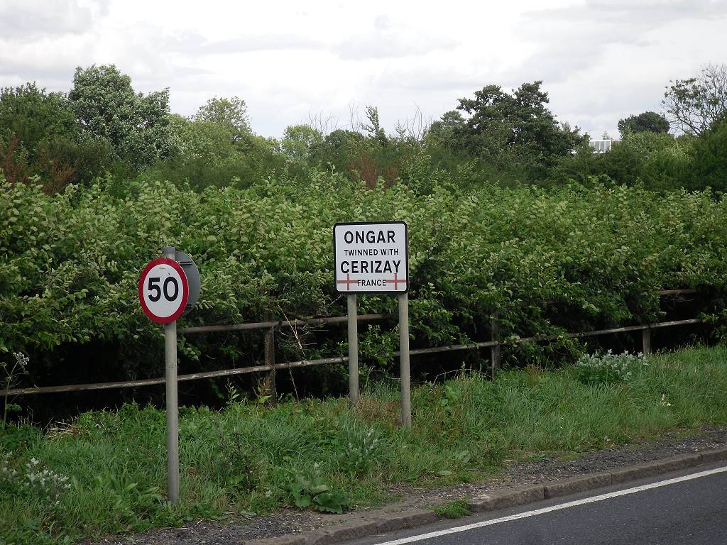 Entering Ongar road sign