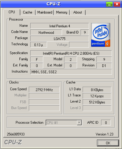 CPU-Z using Wine on Linux