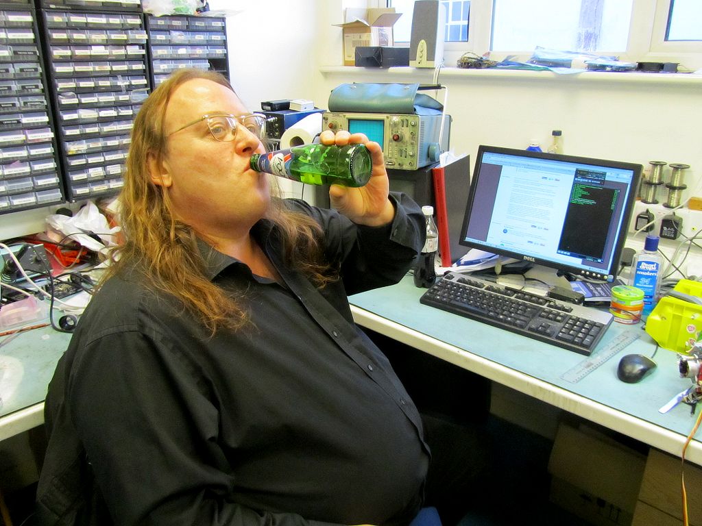 drinking beer in my office