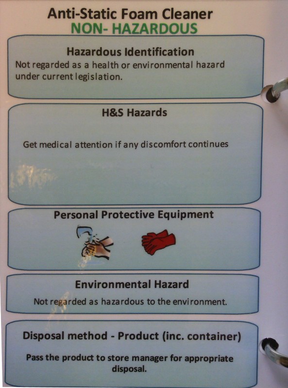 health and safety information