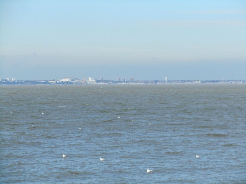 Southend in the distance across the estuary