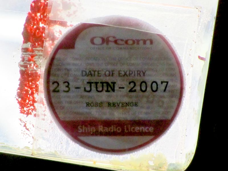 Ofcom radio licence for Ross Revenge
