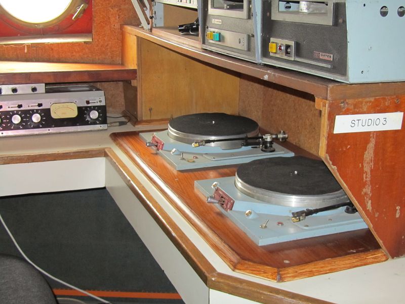 Russco turntables on Ross Revenge