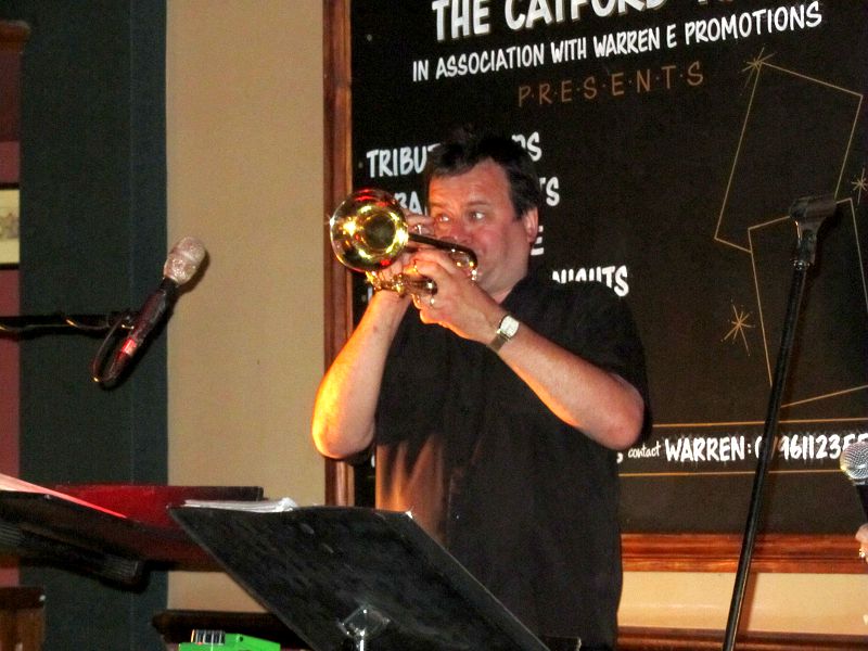 Chris Clark playing trumpet