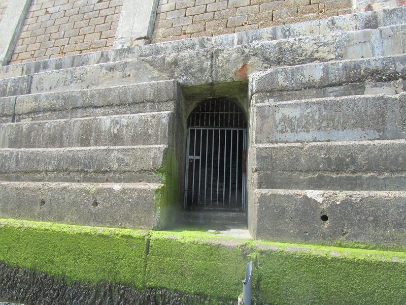 Barred entrance to Margate cave