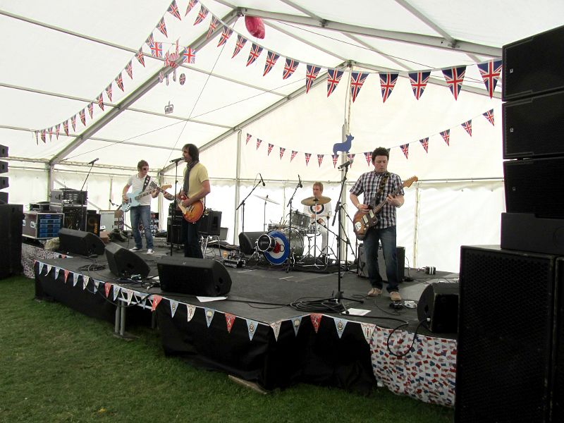 The M.O.D. onstage at Highams farm