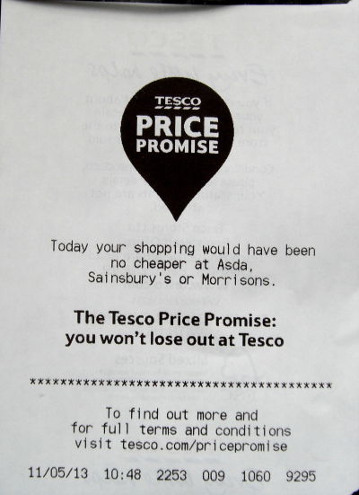 Tesco savings - or lack of them