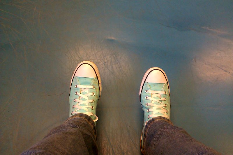 Aruba blue Converse hi tops