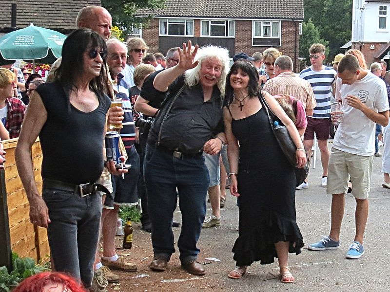 Rod Tidman and Jo Corteen spotting me and my camera at Cheqstock - 13th July 2013