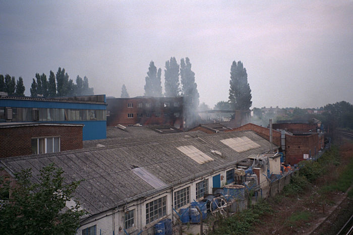 Bolloms paint factory burns
                  down