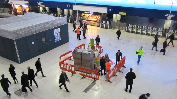 Birds Eye on Waterloo
                  concourse