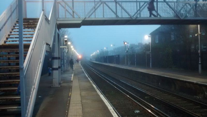 Fog at Catford Bridge Tuesday 1st April 2014