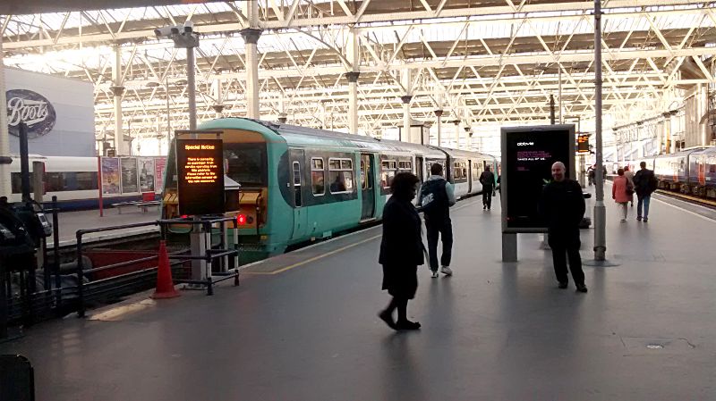 Southern 456022 in Waterloo station 7.15am Monday 14th April 2014