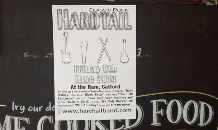 Hardtail appearing at The Catford Ram
                    on 6th June 2014