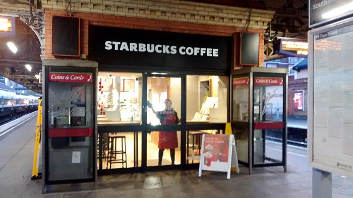 the new Starbucks on
                  Waterloo East station