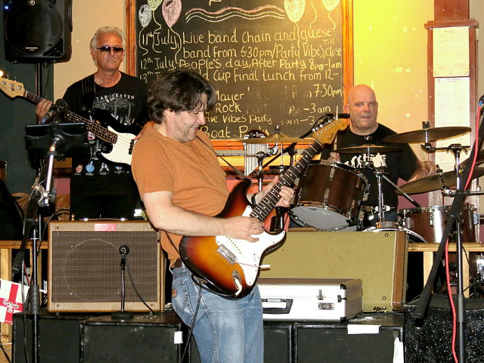 Mark Mason on lead guitar