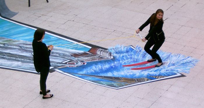 water skiing on Waterloo
                  station