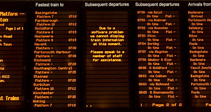 Waterloo station display