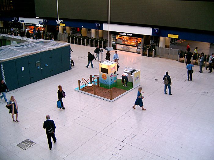 Network Rail promoting summer at
                    Waterloo station