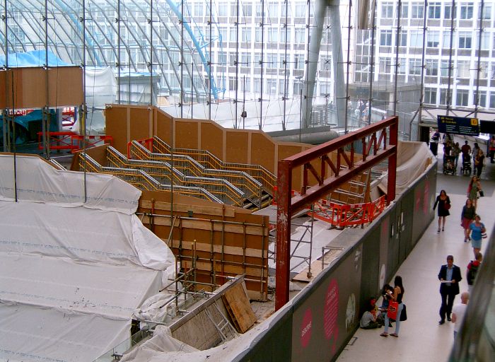 work to turn the disused international
                      platforms at Waterloo into domestic platforms