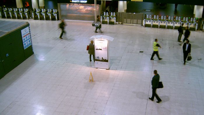 Waterloo concourse Tuesday
                  21st October 2014