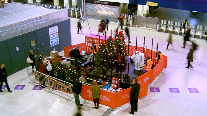 getting ready to make an
                  awful noise on the concourse of Waterloo station