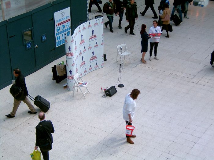 Coming home
                      charity at Waterloo station