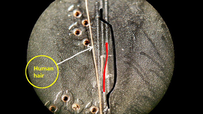 micro surgery on a
                          circuit board