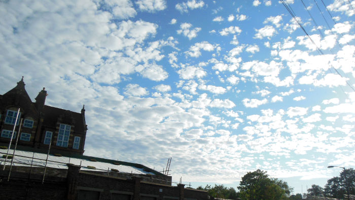 fluffy cotton wool
                          clouds