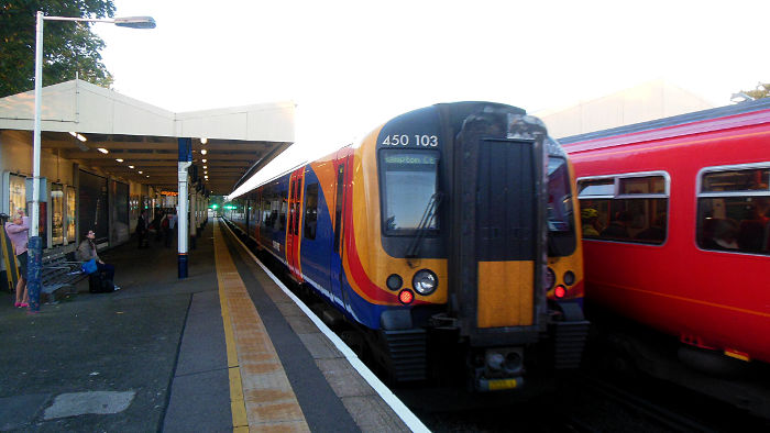 class 450 train at
                  Earlsfield