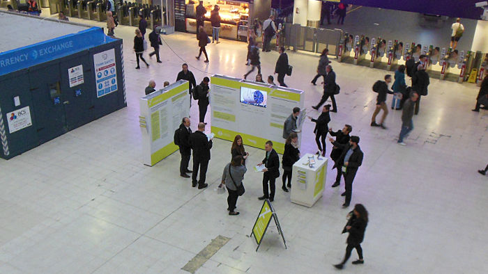 crossrail 2 event on Waterloo station