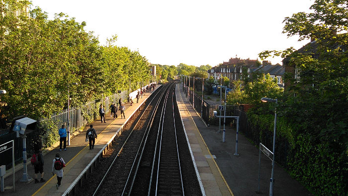 Catford Bridge station at 06:30 on
                          Thursday 4th June 2015