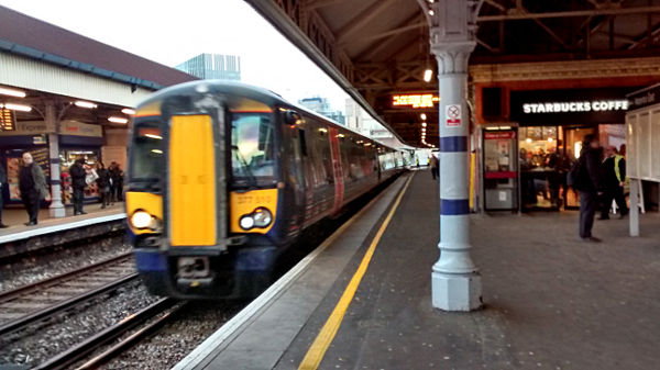 TThameslink train
                          going through Waterloo East station