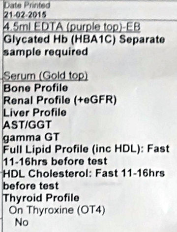 blood samples