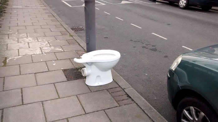 Catford's new public
                          toilet - maybe a little too public