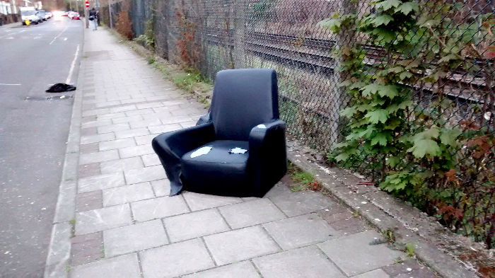 somewhere to sit on
                          the way to the station