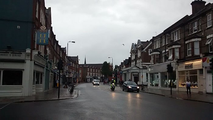 Earlsfield on a
                          rainy morning