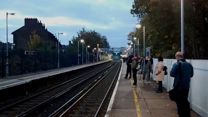 Catford Bridge station at
                  06:30 this morning