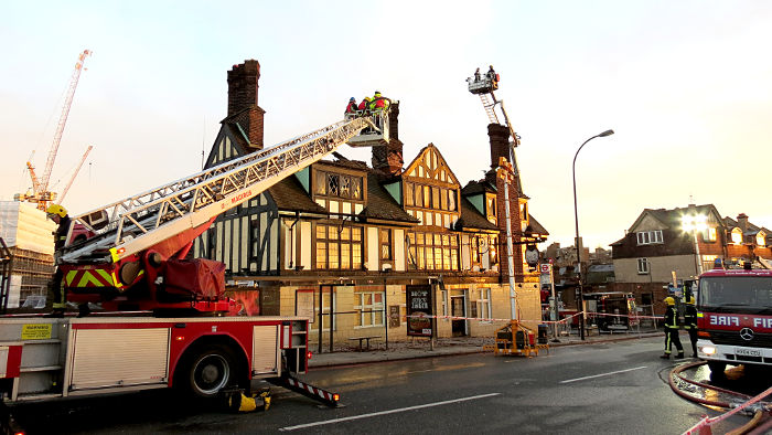 south face of the pub