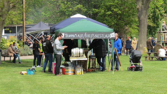 the beer tent !