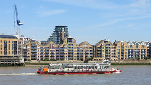 The City Delta craft heading
                                    down river