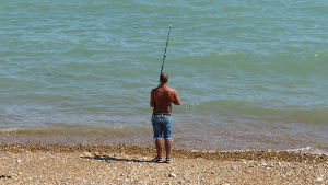 Vladimir Putin fishing at
                                    Eastbourne